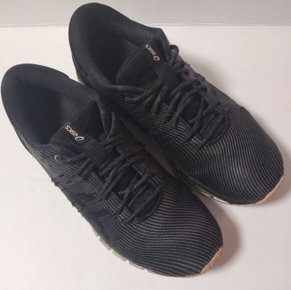 Asics Gel-Quantum 360 4 Women's Running Lace-Up Sneakers Size 7.5 Black/Carbon